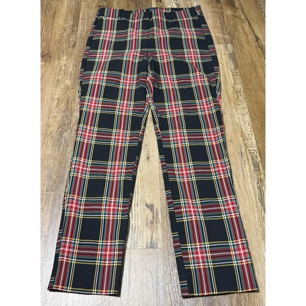 J Crew Ruby Stewart Tartan Plaid Pants Size 10 Full Length NWT Holiday Slacks